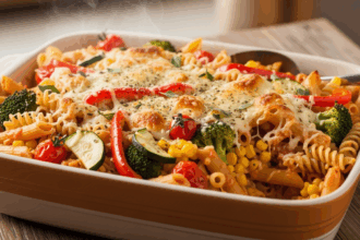 pasta casserole with vegetables