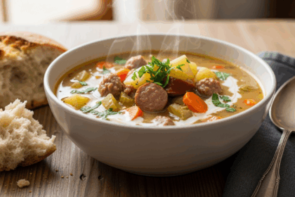 Bowl Of Sausage And Potato Soup