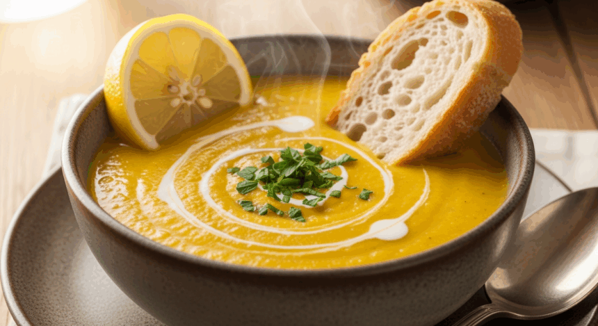 Yellow Lentil Soup With Lemon
