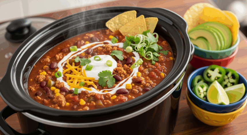 Turkey Chili Taco Soup Crockpot