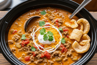 Keto Creamy Beef Taco Soup Crock Pot