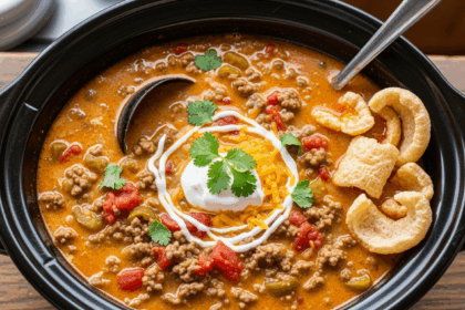 Keto Creamy Beef Taco Soup Crock Pot