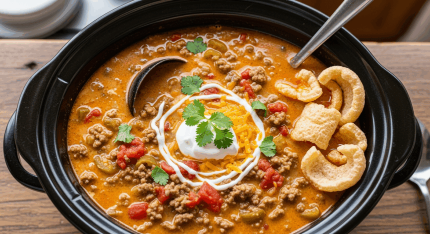 Keto Creamy Beef Taco Soup Crock Pot