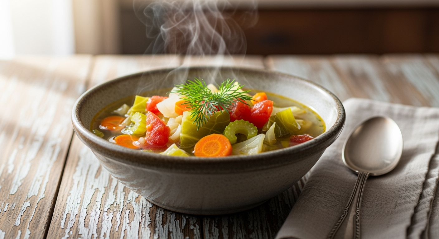 Bowl Of Healthy Cabbage Soup