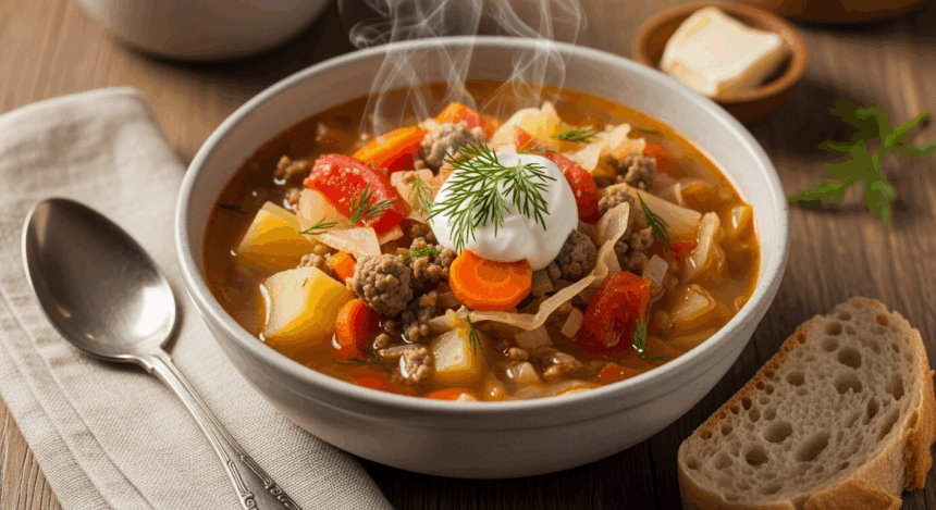 Homemade Cabbage Soup Dish