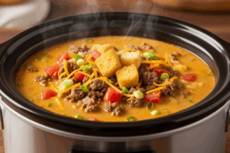 Cheeseburger Soup Slow Cooker