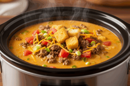 Cheeseburger Soup Slow Cooker