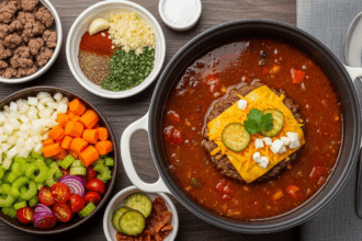 Gluten Free Cheeseburger Soup