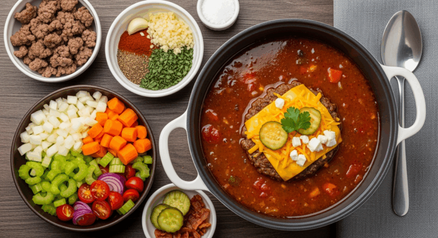 Gluten Free Cheeseburger Soup