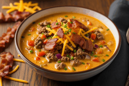 Keto Bacon Cheeseburger Soup