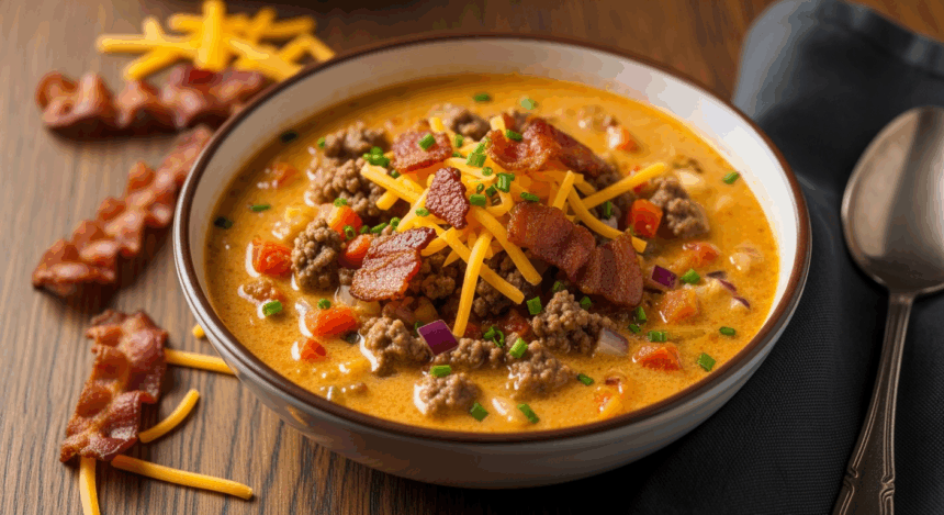 Keto Bacon Cheeseburger Soup
