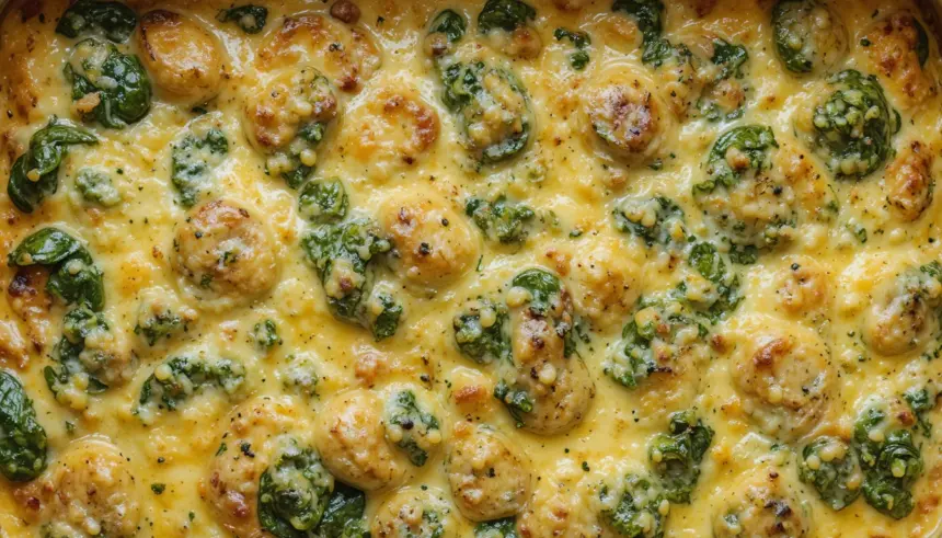 Cheesy Egg Casserole With Spinach