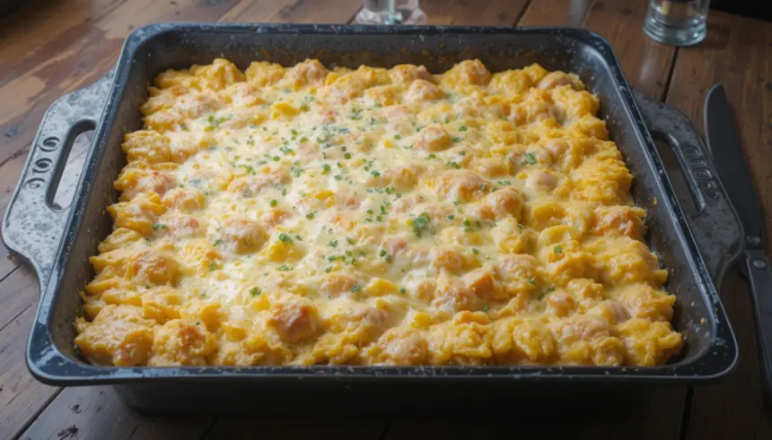 Scrambled Egg Casserole With Cheese