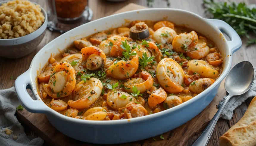Seafood Casserole With Herbs