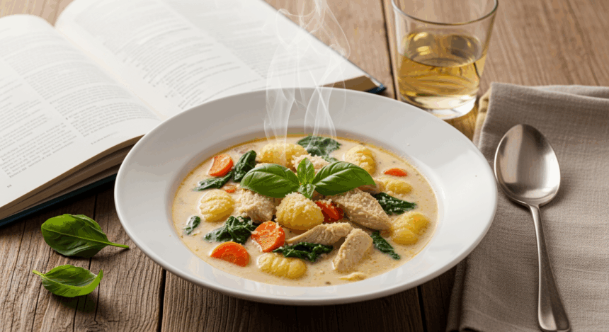 Italian Creamy Chicken Gnocchi Soup Recipe