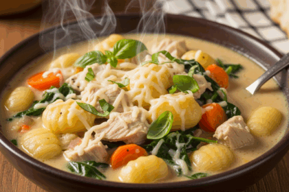 Chicken Gnocchi Soup With Cheese