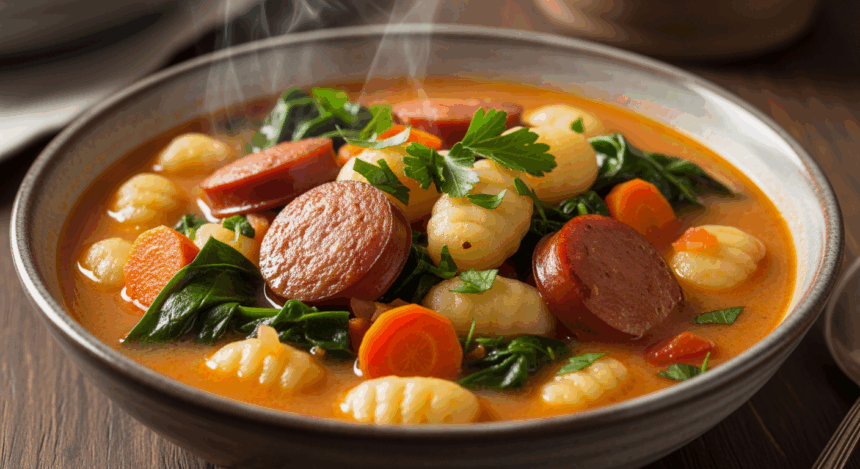 Smoked Sausage Gnocchi Soup