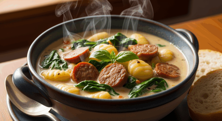 Creamy Sausage And Gnocchi Soup