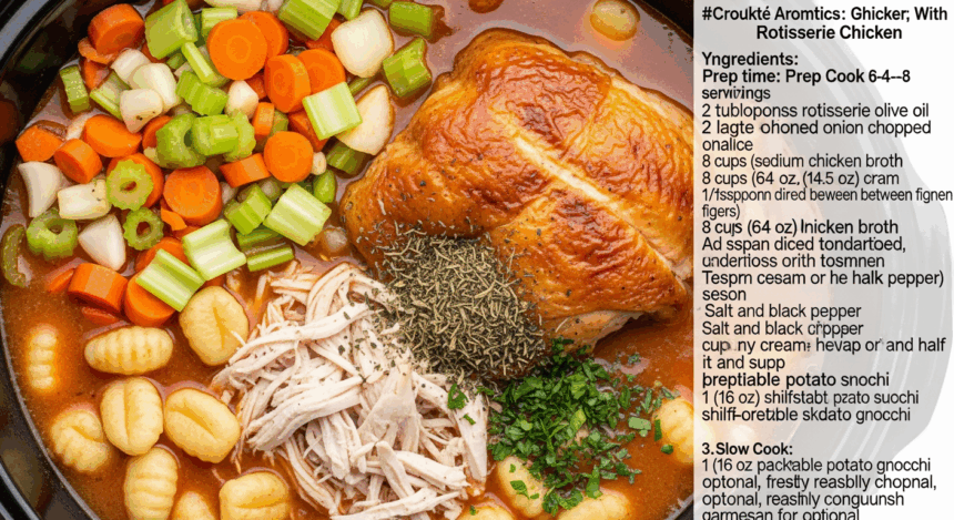 Crockpot Chicken Gnocchi Soup With Rotisserie Chicken