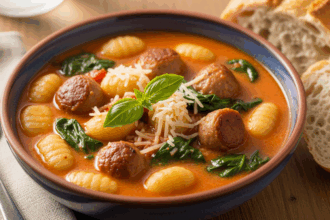 Chicken Sausage Gnocchi Soup