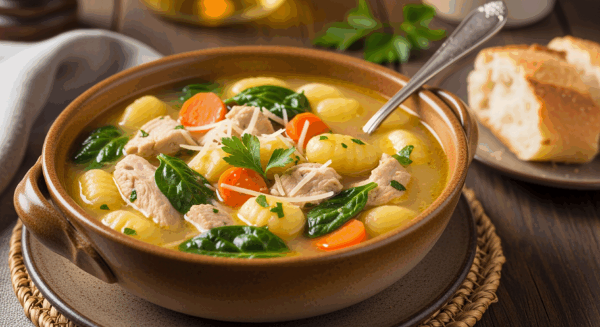 Italian Chicken Gnocchi Soup