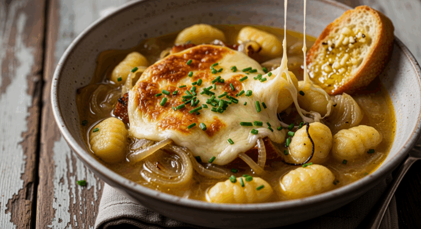 French Onion Gnocchi Soup Delish