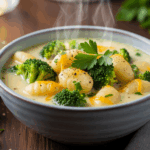 Broccoli Cheese Gnocchi Soup