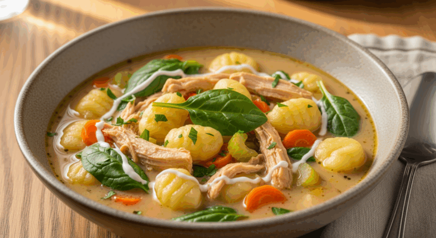 Vegan Chicken Gnocchi Soup