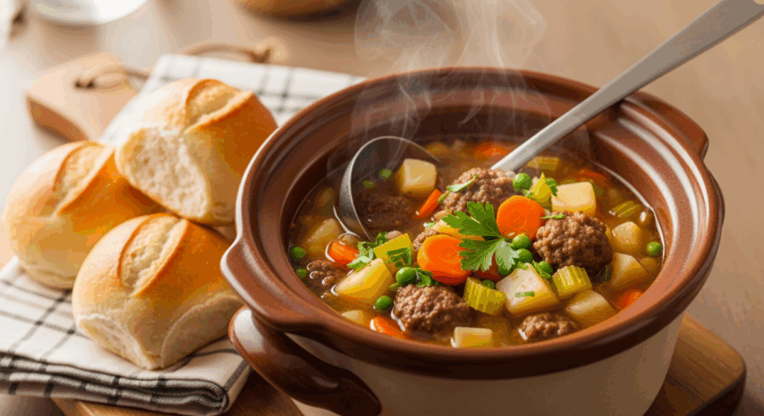 Crockpot Soup With Hamburger Meat