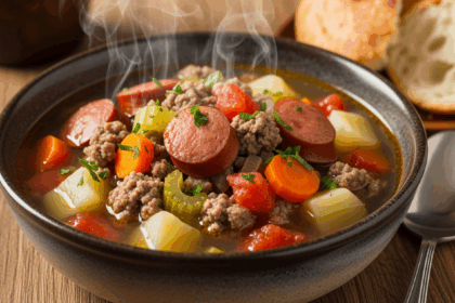Hamburger And Sausage Soup