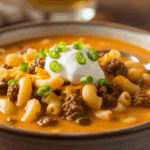 Hamburger Mac And Cheese Soup