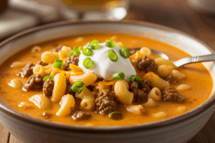 Hamburger Mac And Cheese Soup