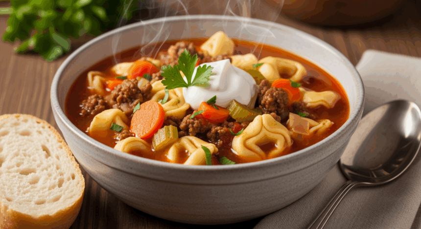 Tortellini Hamburger Soup