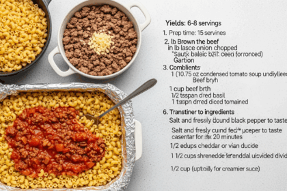 Hamburger Tomato Soup Casserole