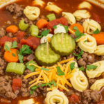 Hamburger Tortellini Soup