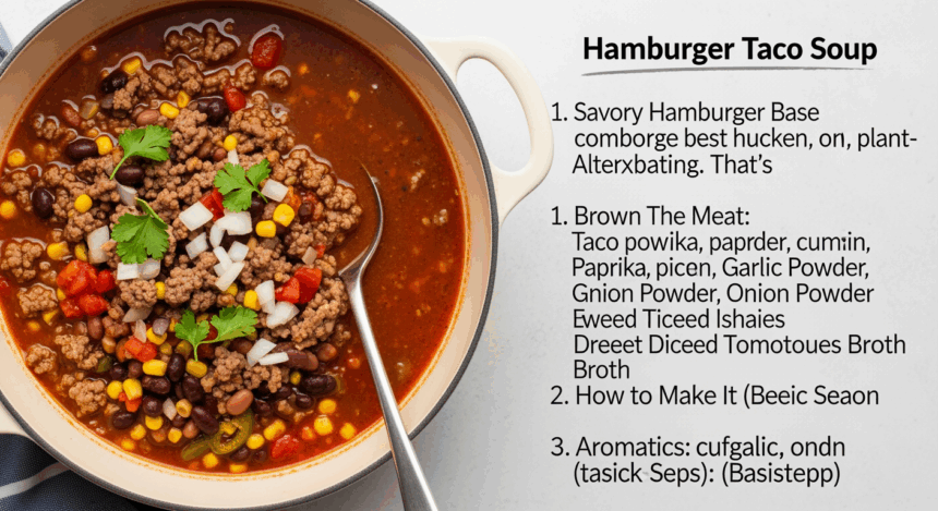 Hamburger Taco Soup
