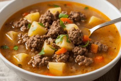 Cheesy Hamburger Soup
