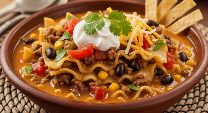 Mexican Lasagna Soup