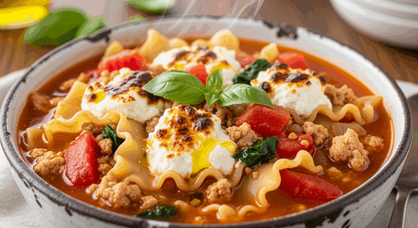 Turkey Lasagna Soup Recipe