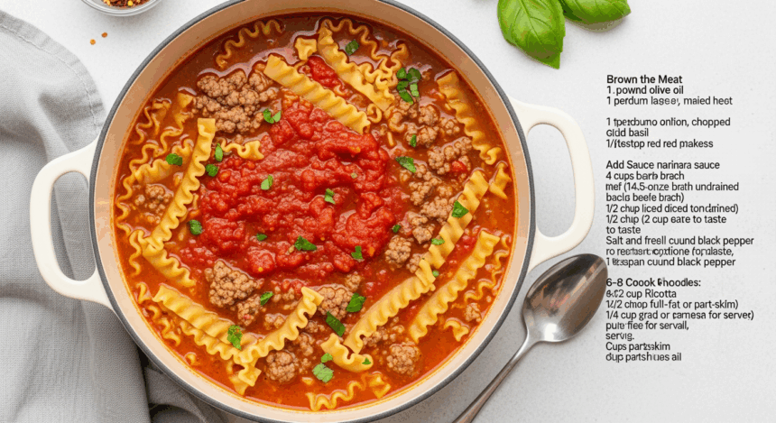 Lasagna Soup With Jar Sauce