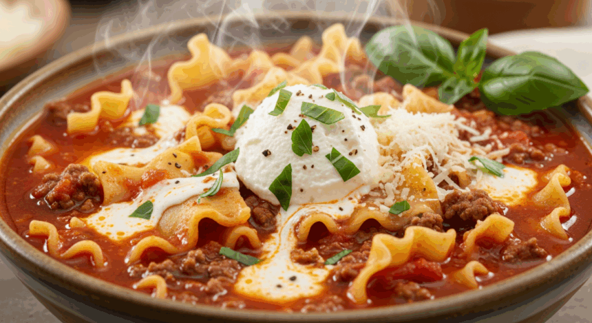 Hamburger Helper Lasagna Soup