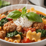 Healthy Crockpot Lasagna Soup