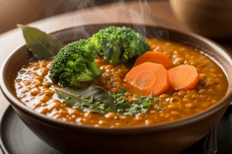 Lentil Soup With Broccoli And Carrots