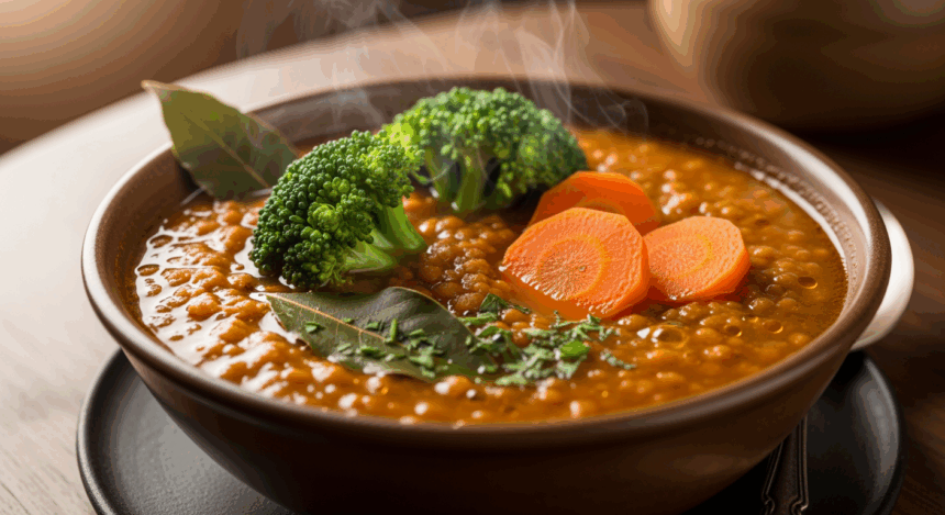 Lentil Soup With Broccoli And Carrots