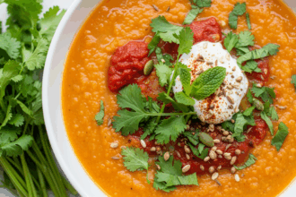 Orange Lentil Soup With Herbs