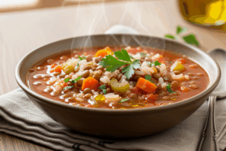 Healthy Lentil And Rice Soup