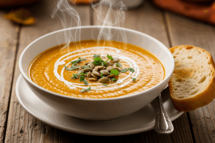 Bowl Of Pumpkin Lentil Soup