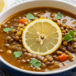 Bowl Of Lentil Soup With Lemon