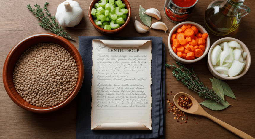 Recipe Instructions For Lentil Soup