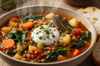 Three Lentil Vegetable Soup